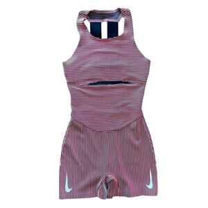 Nike women’s Running Unitard Bodysuit Black Pink size XS